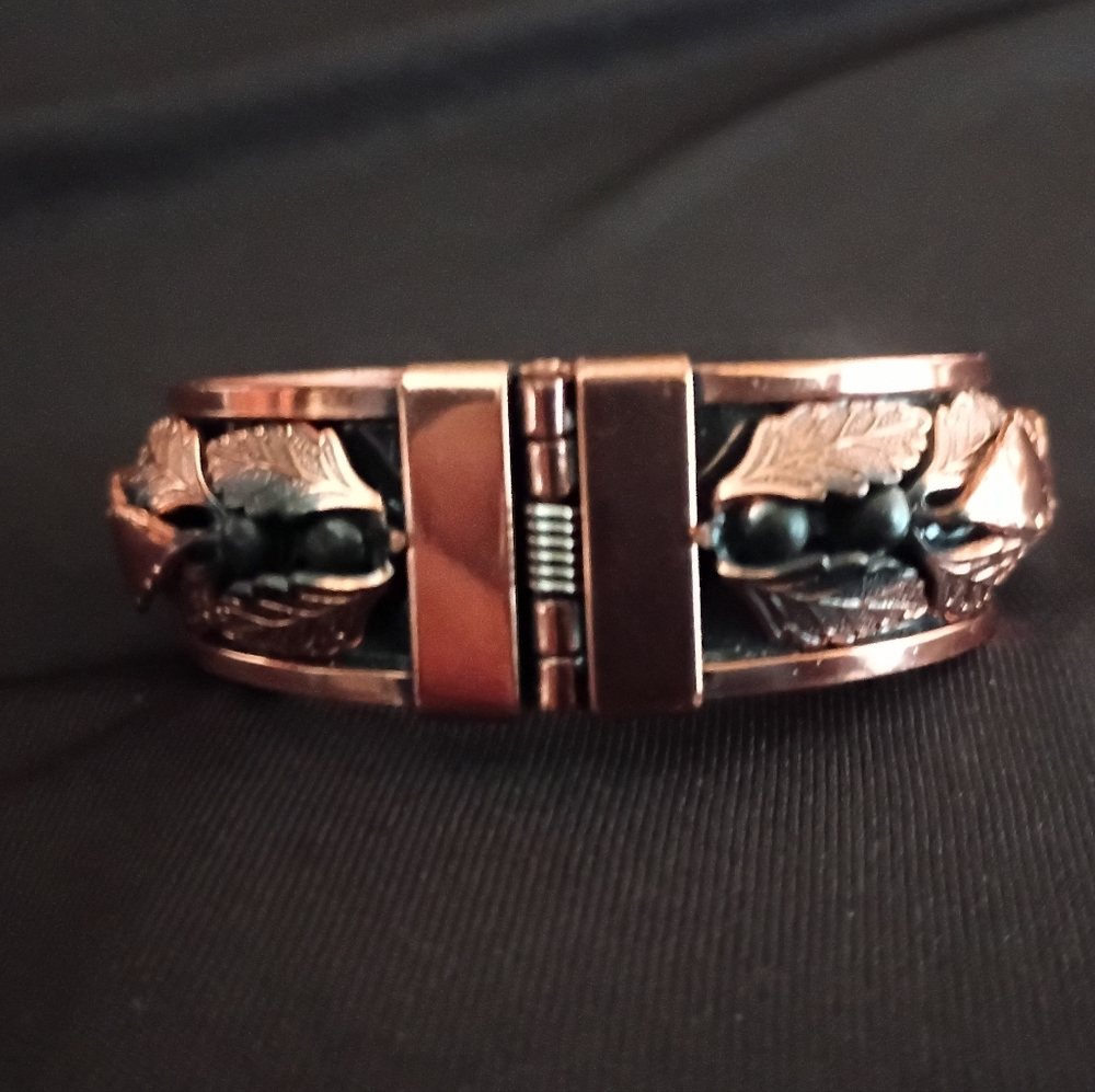 Rare Vintage Renoir Copper & Bronze Hinged Bracelet. - Picture 4 of 4